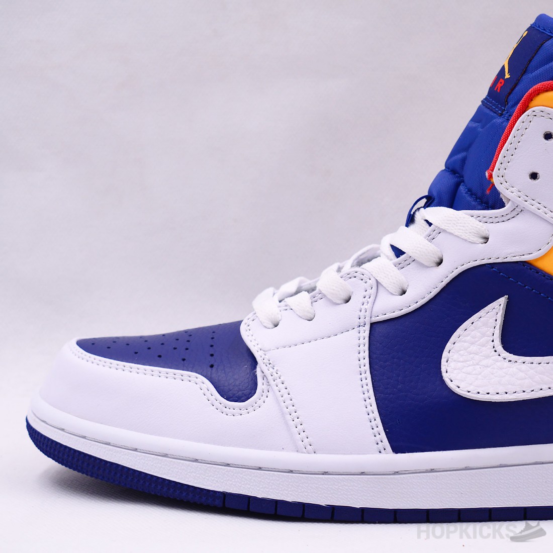 nike jordan 1 mid royal blue laser orange